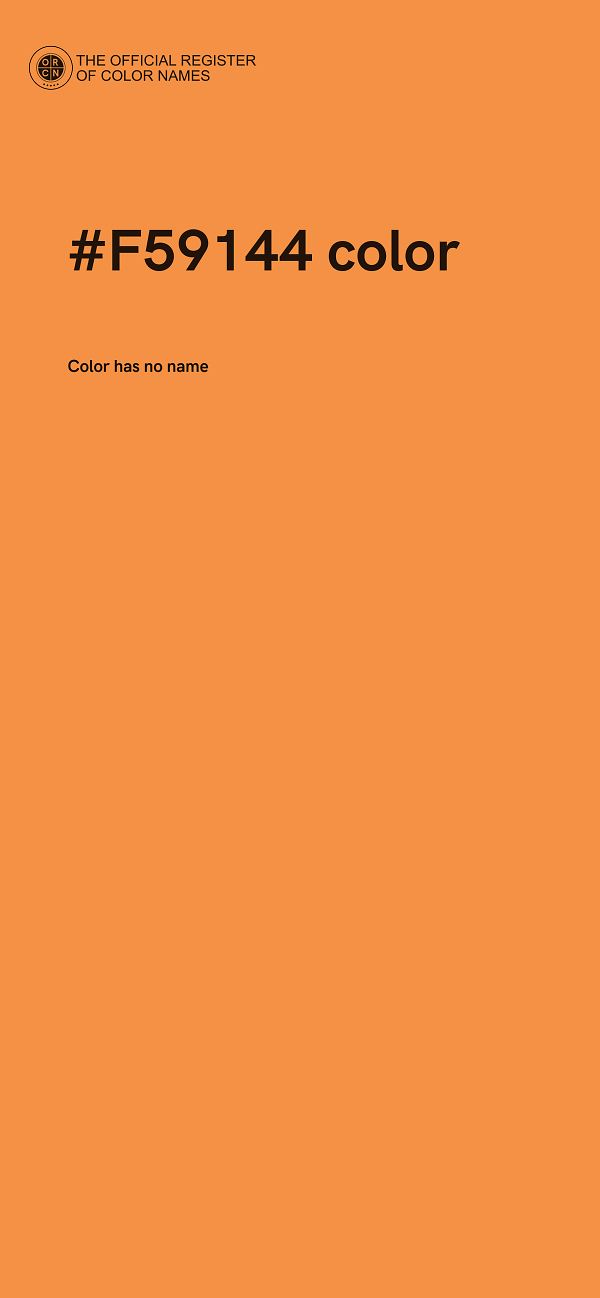 #F59144 color image