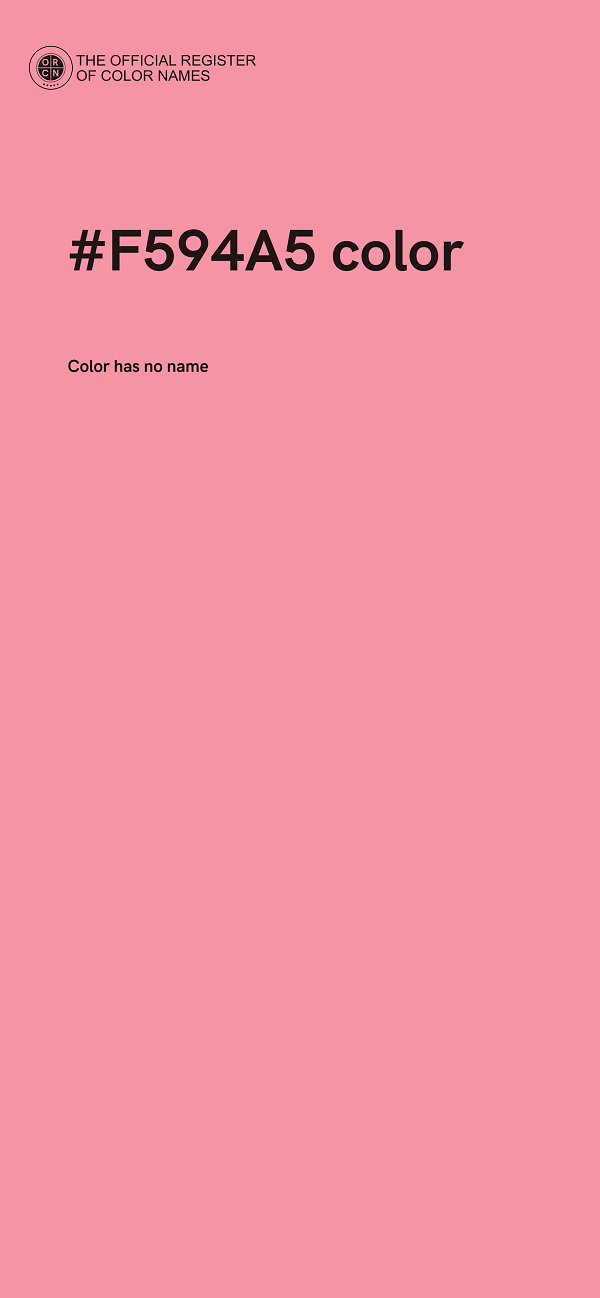 #F594A5 color image