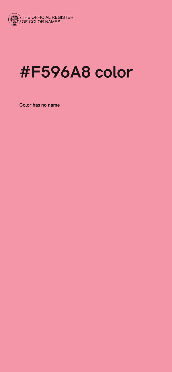 #F596A8 color image