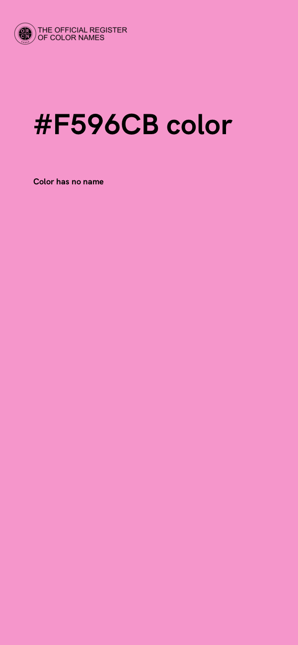 #F596CB color image