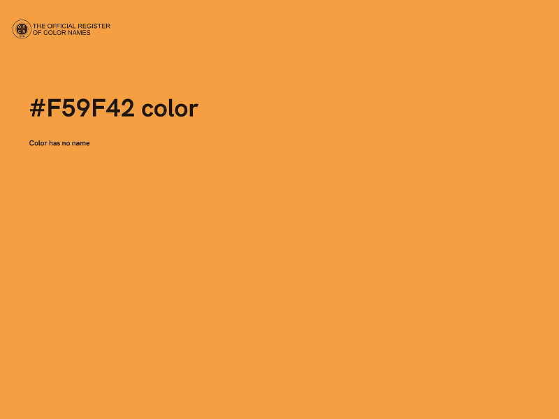 #F59F42 color image