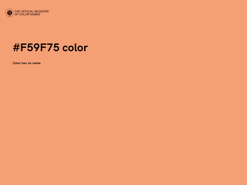 #F59F75 color image