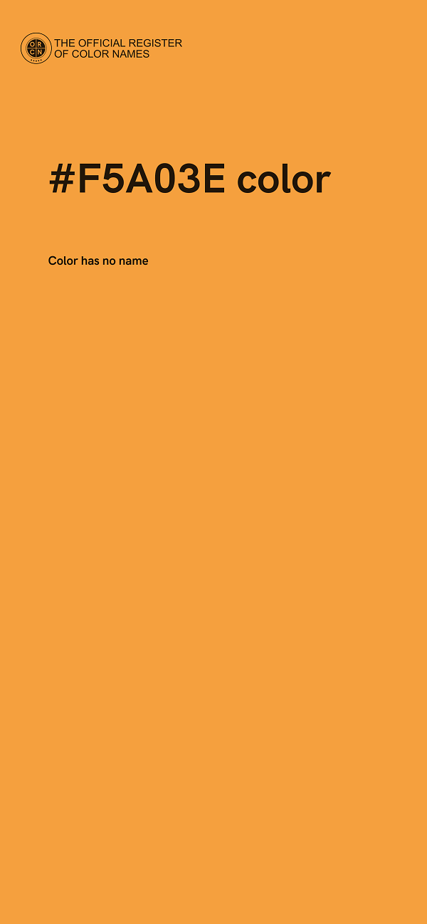 #F5A03E color image