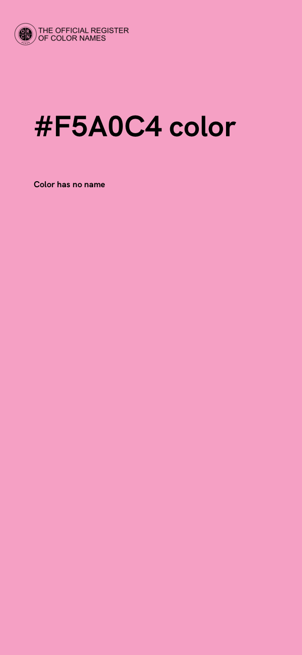 #F5A0C4 color image