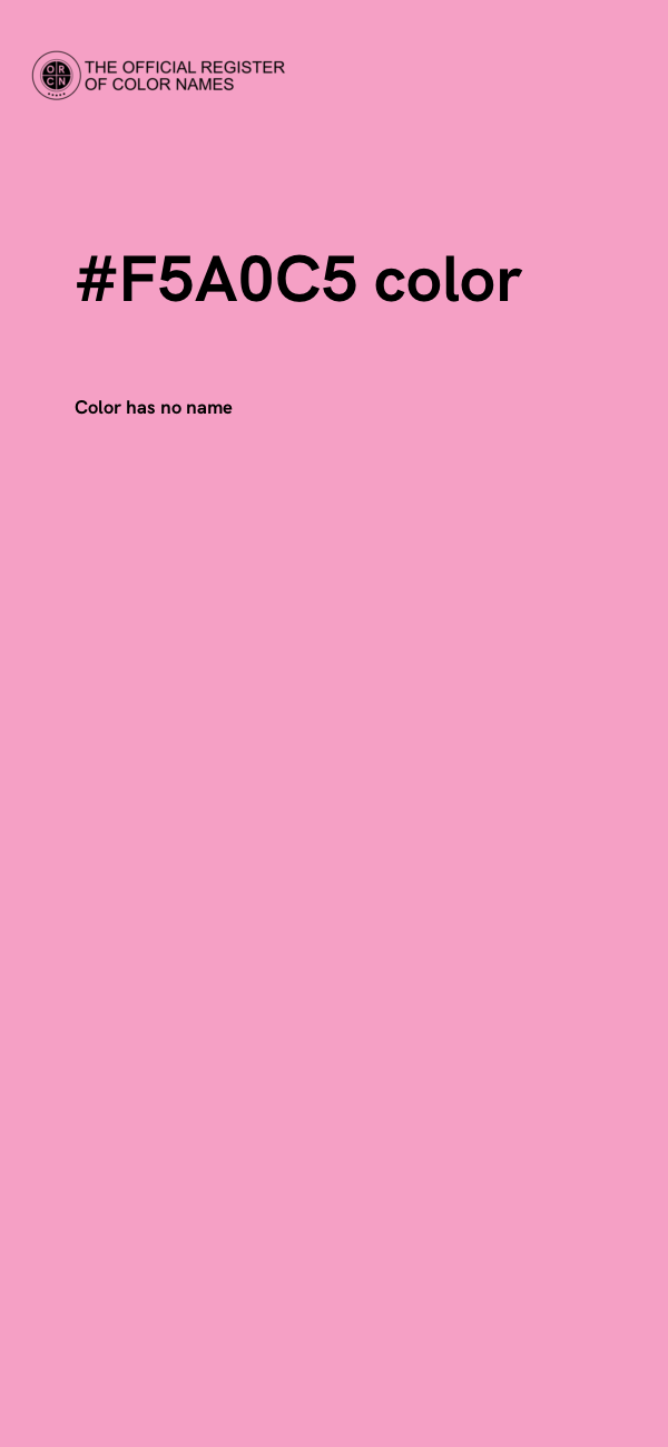 #F5A0C5 color image