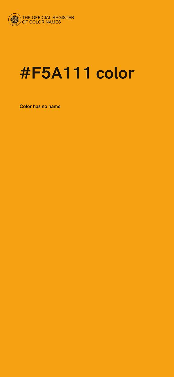#F5A111 color image