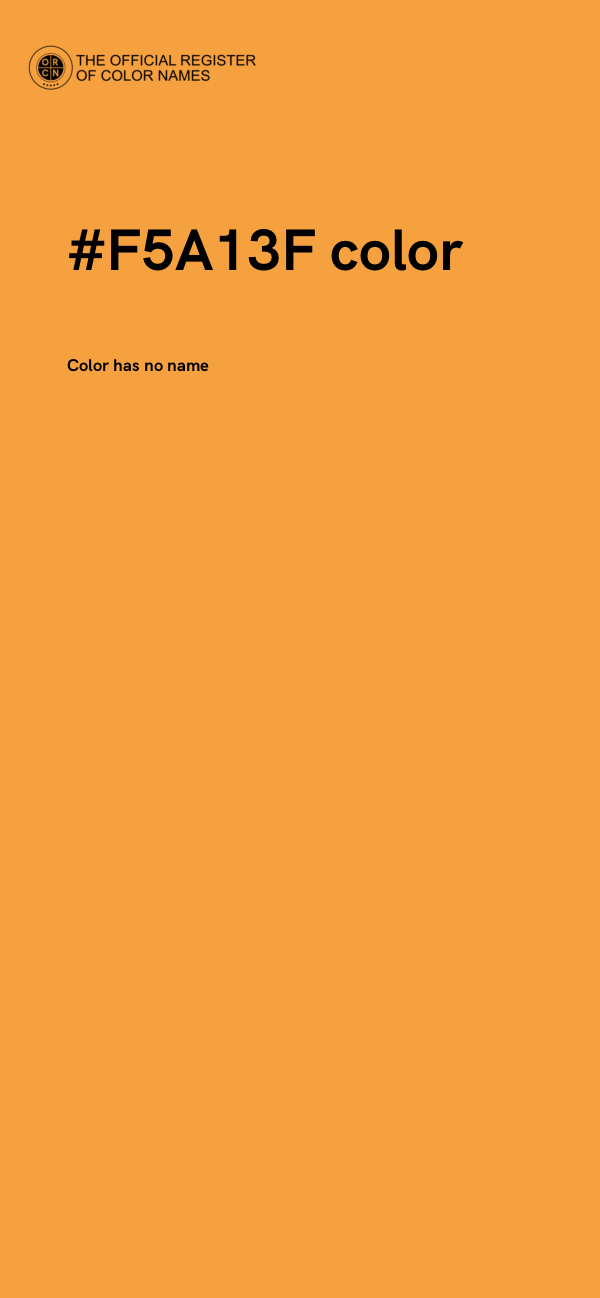 #F5A13F color image