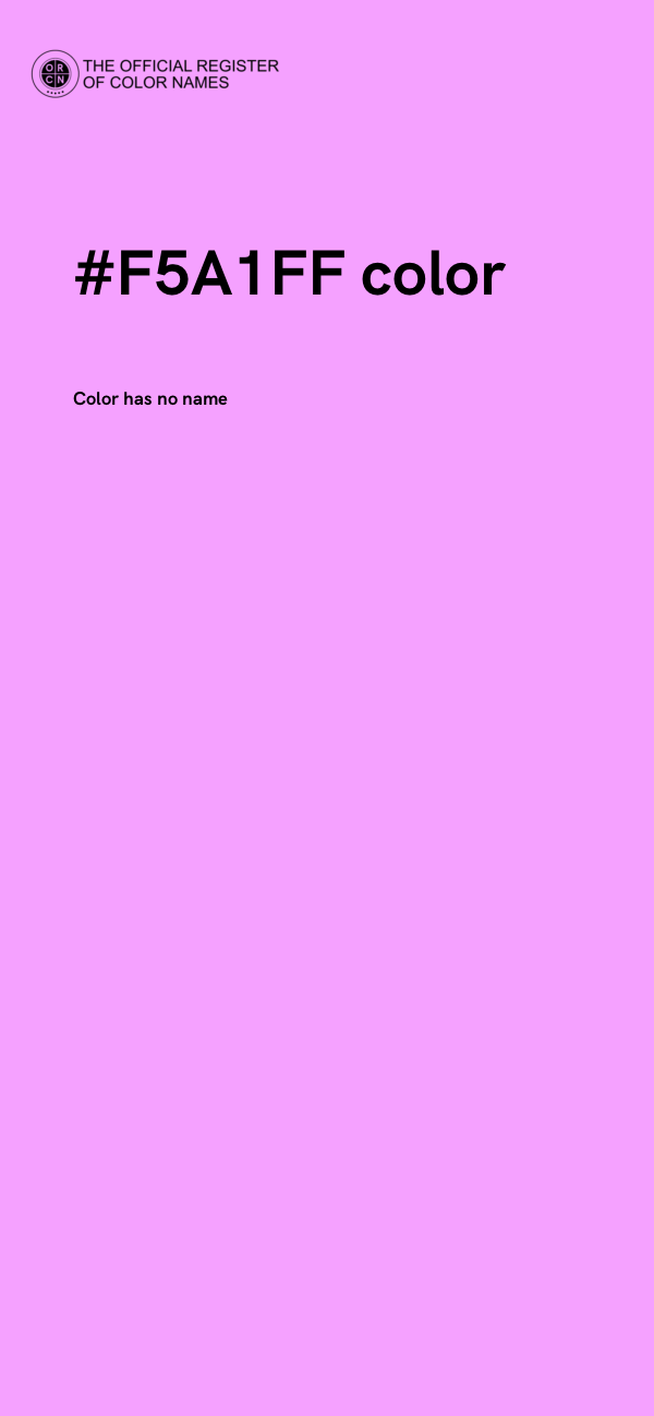 #F5A1FF color image