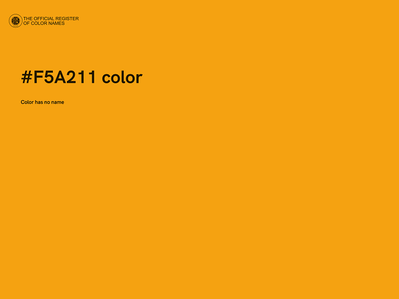 #F5A211 color image