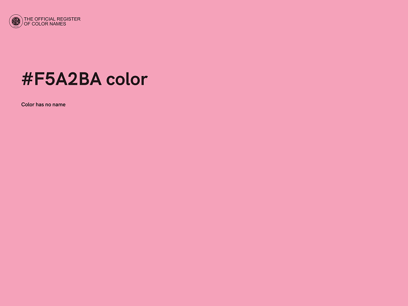 #F5A2BA color image