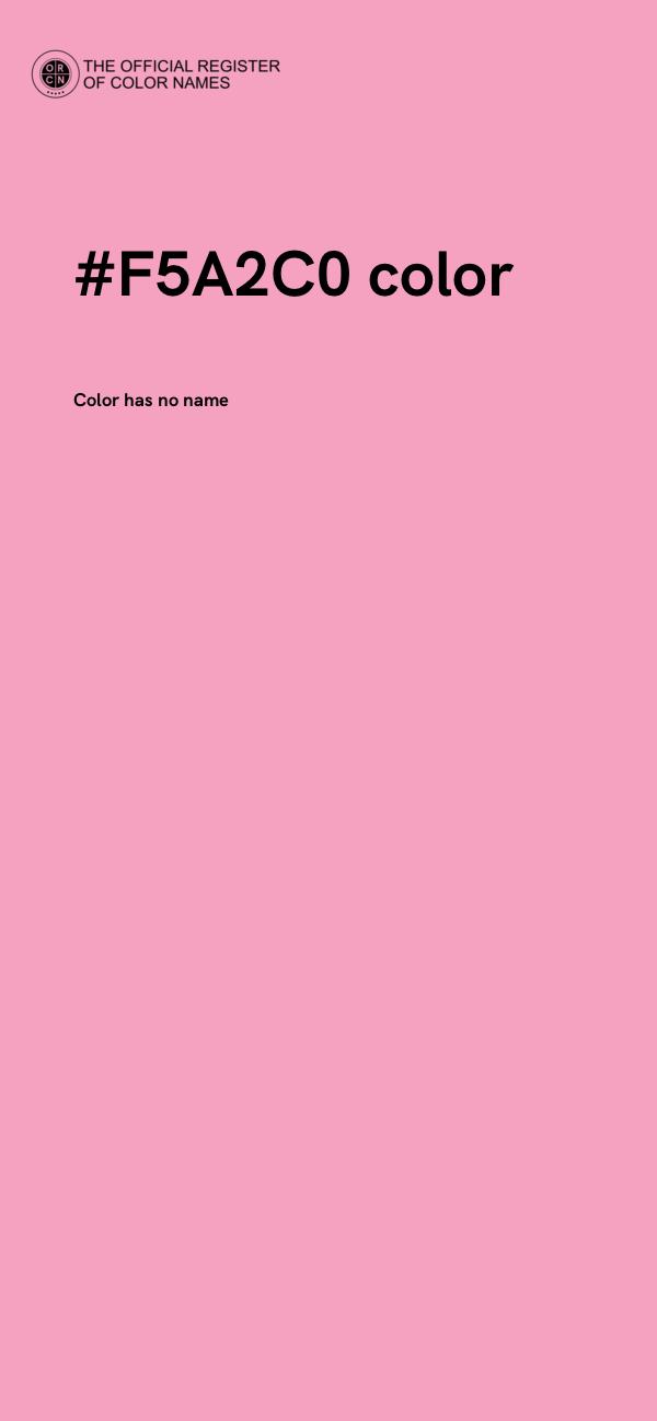 #F5A2C0 color image