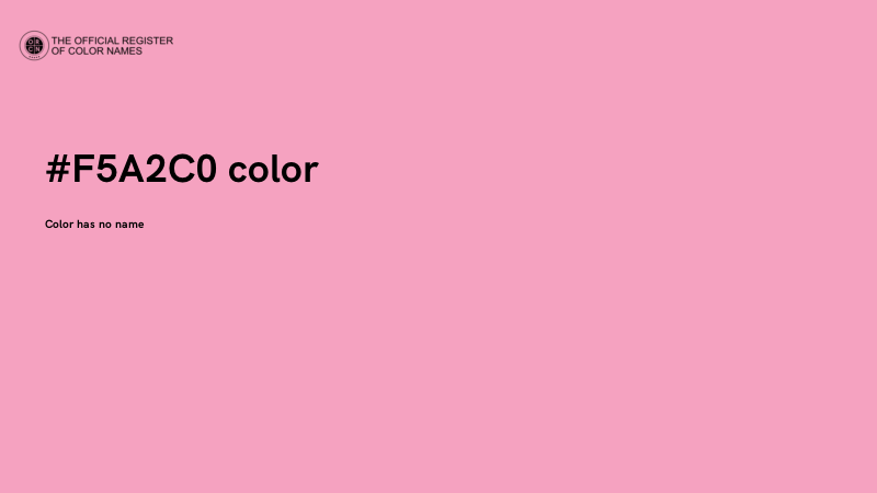 #F5A2C0 color image
