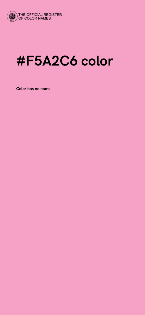 #F5A2C6 color image