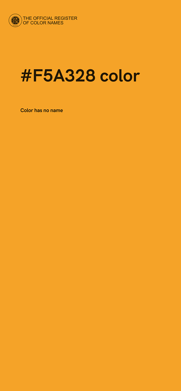 #F5A328 color image