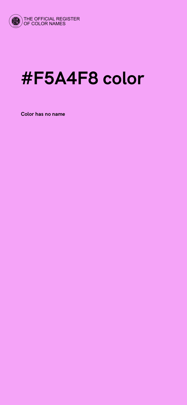 #F5A4F8 color image