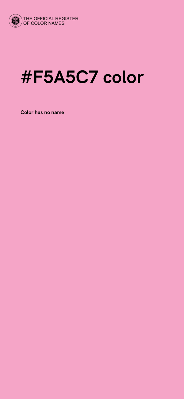 #F5A5C7 color image