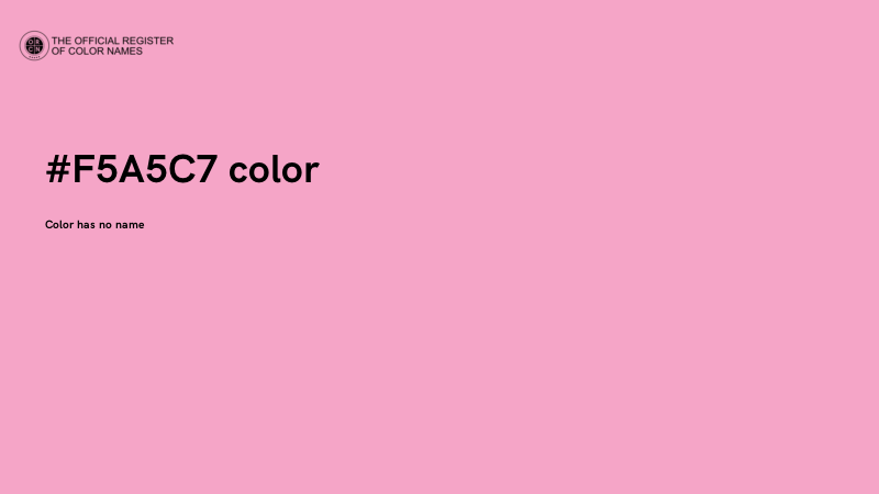#F5A5C7 color image