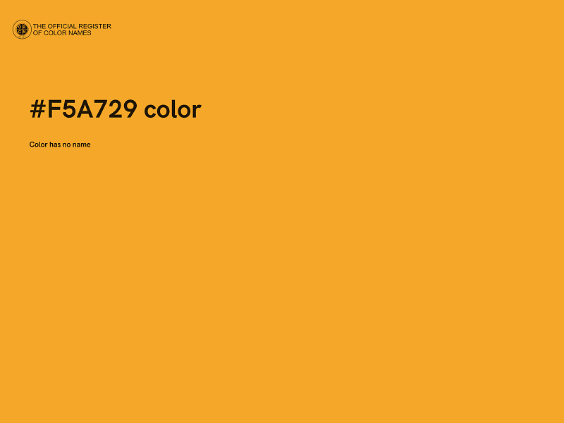 #F5A729 color image