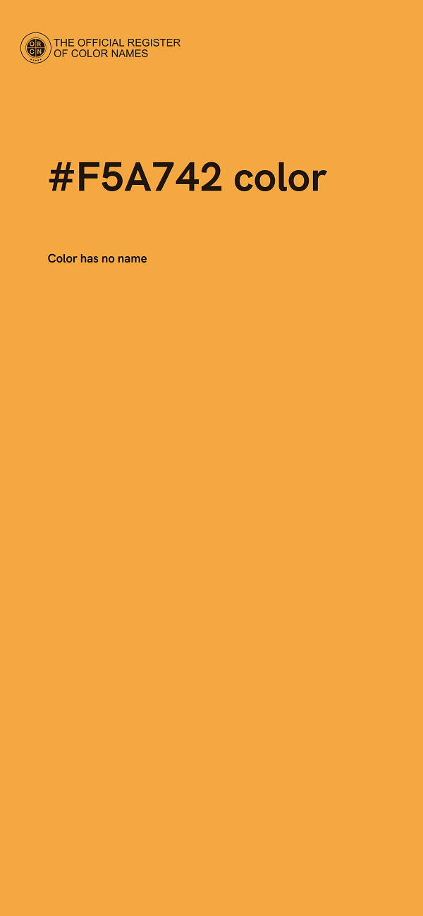 #F5A742 color image