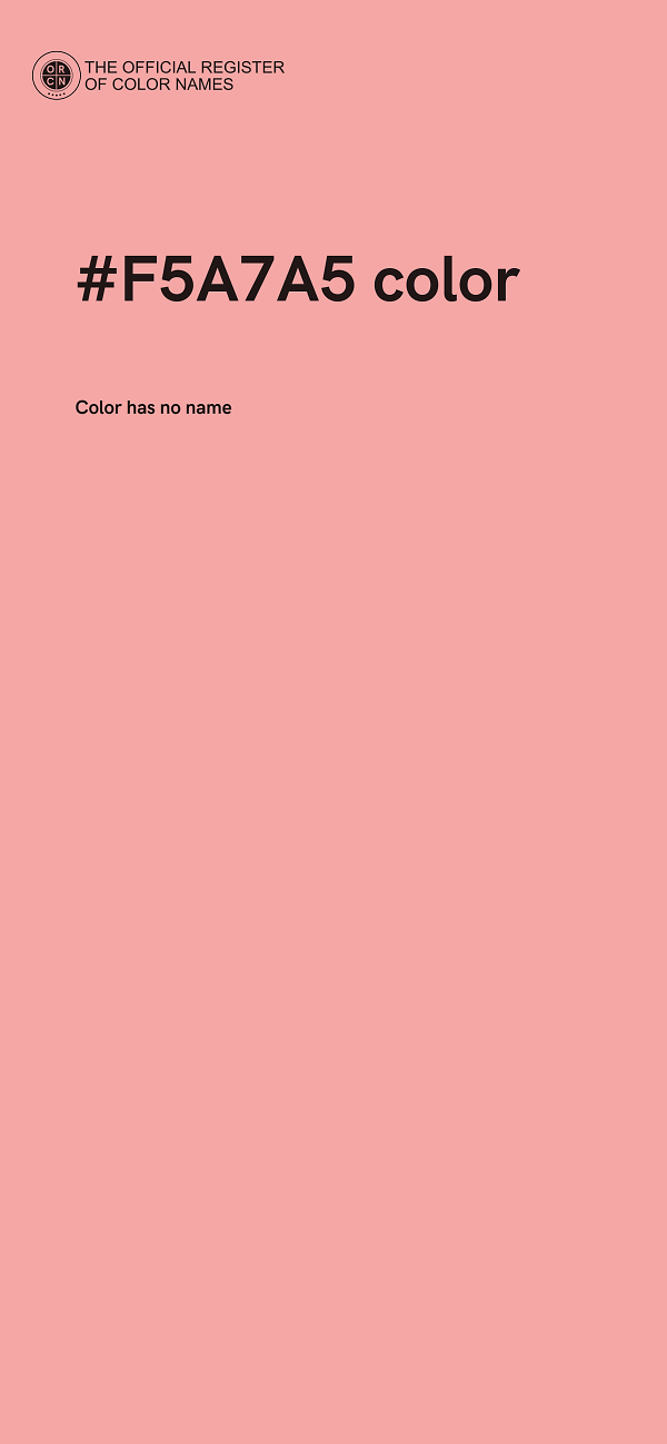 #F5A7A5 color image