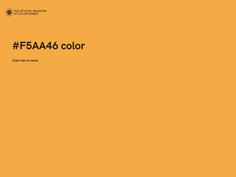 #F5AA46 color image