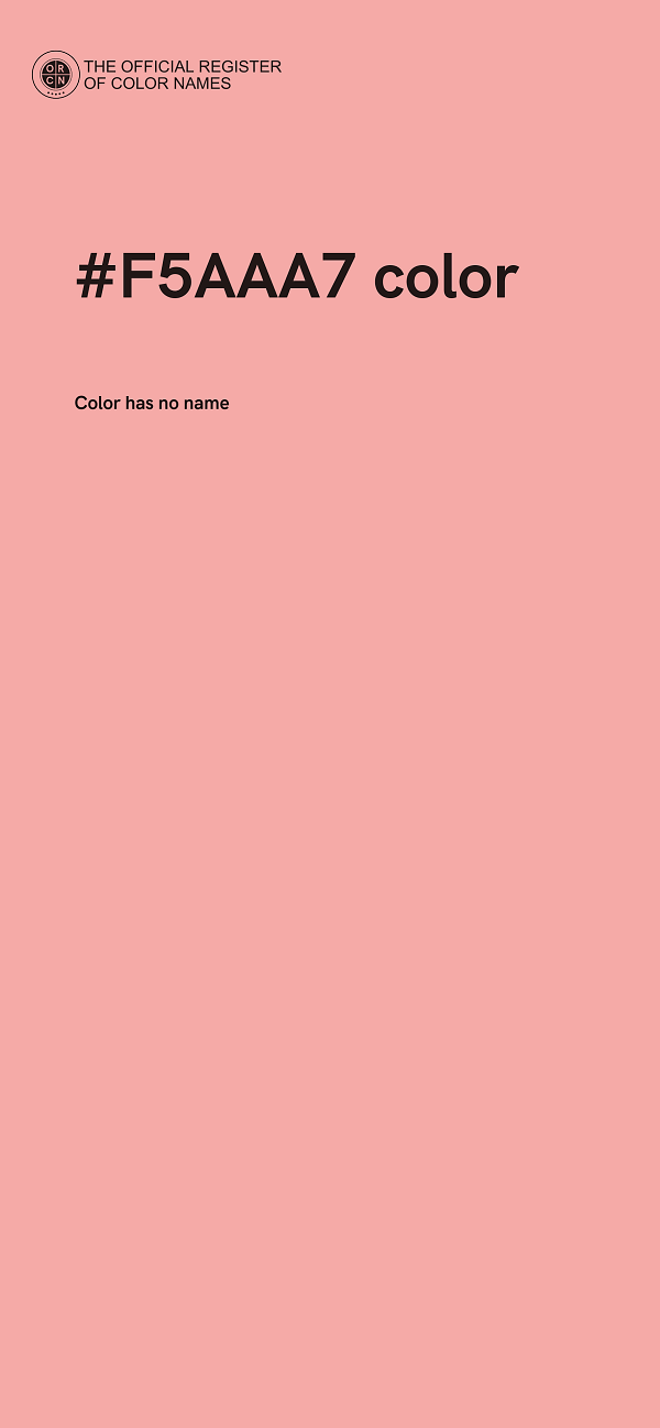 #F5AAA7 color image