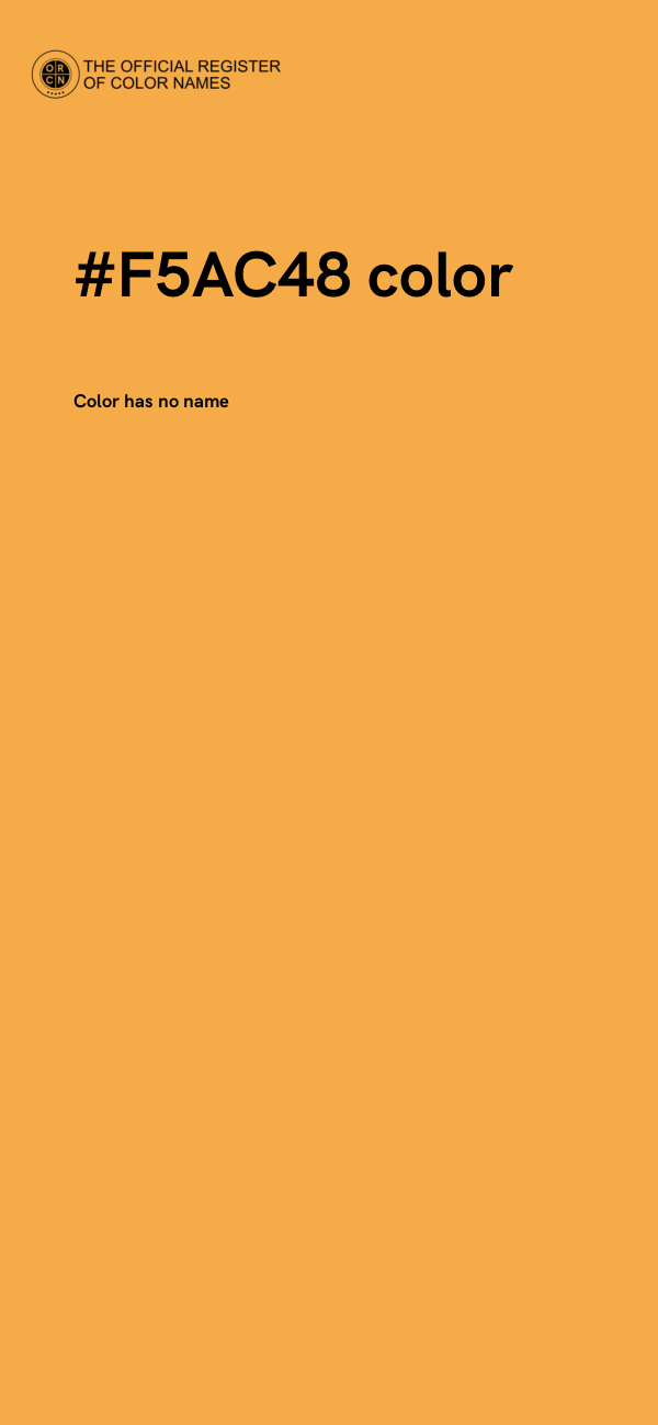 #F5AC48 color image