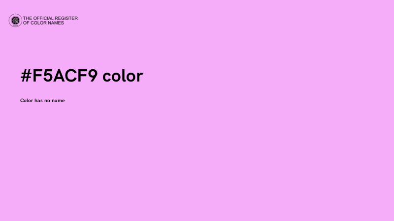#F5ACF9 color image