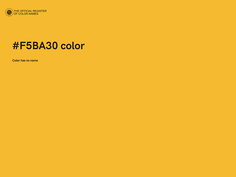 #F5BA30 color image