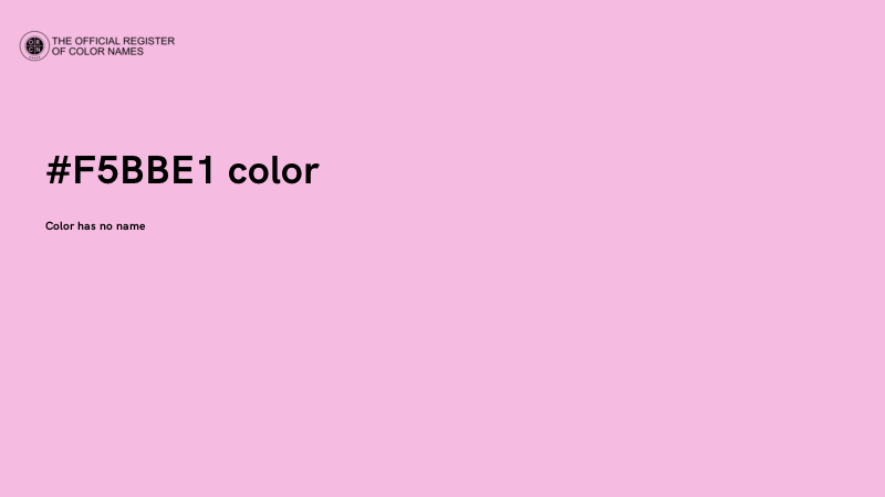 #F5BBE1 color image