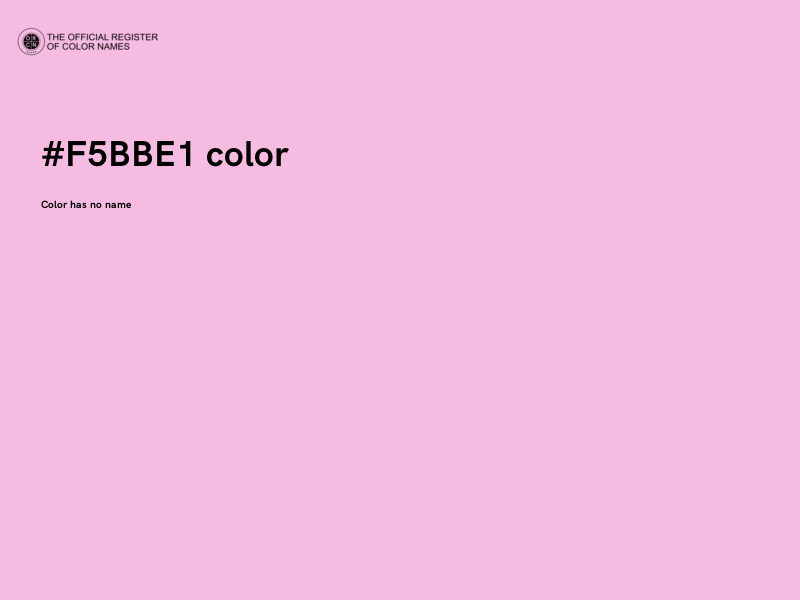 #F5BBE1 color image