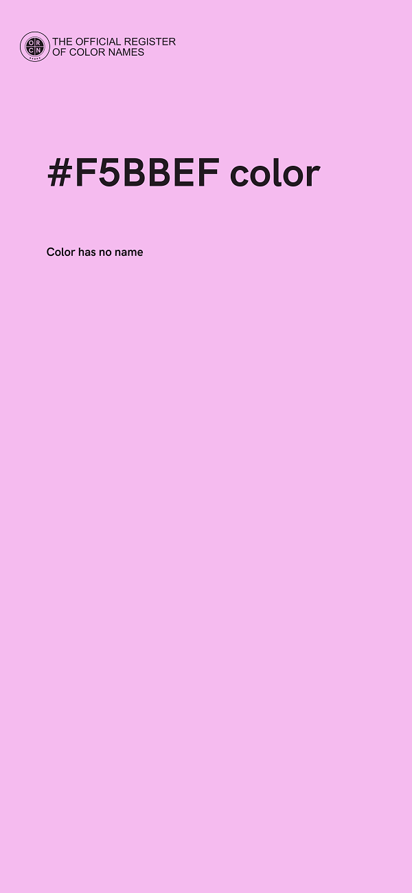#F5BBEF color image