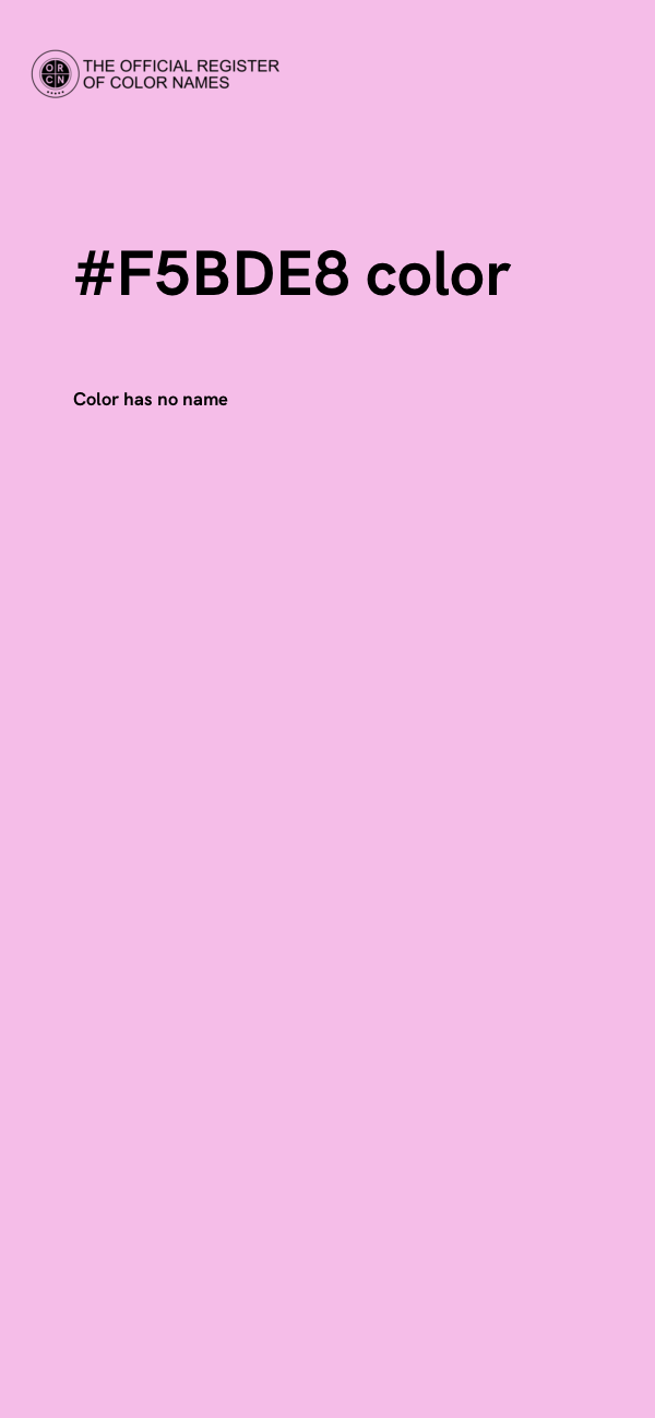 #F5BDE8 color image