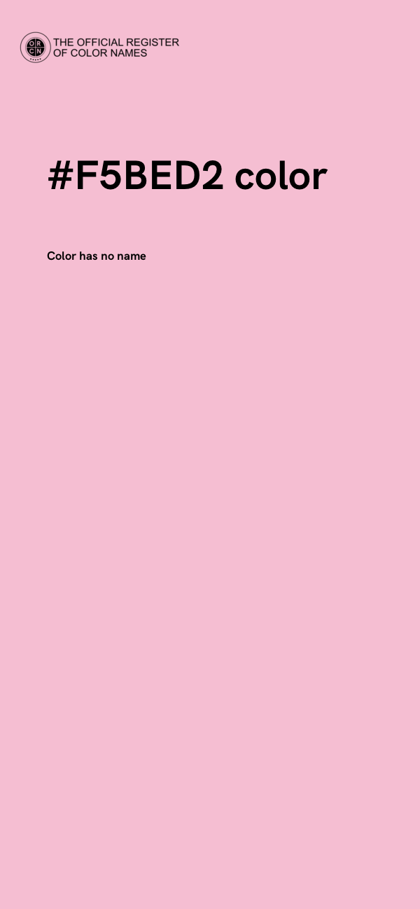 #F5BED2 color image