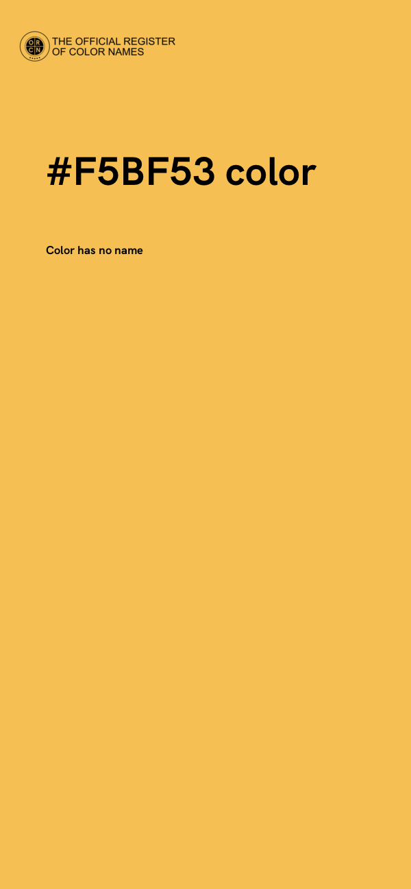 #F5BF53 color image