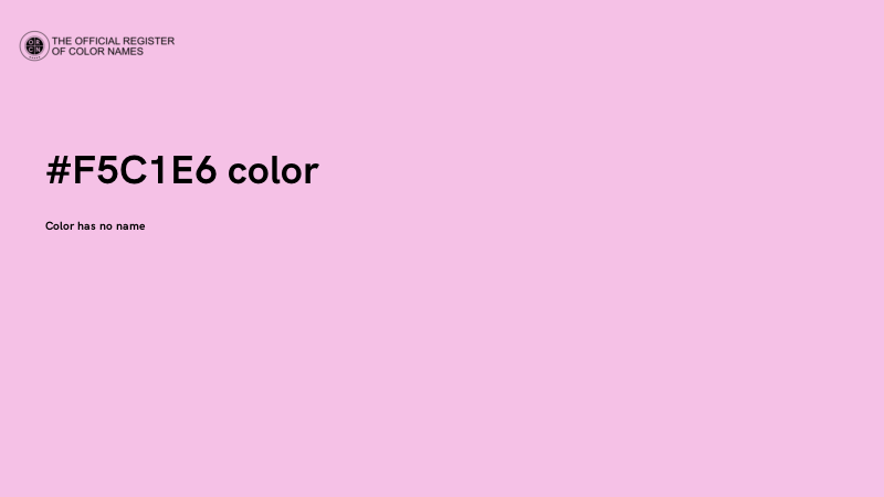 #F5C1E6 color image
