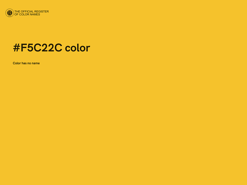 #F5C22C color image