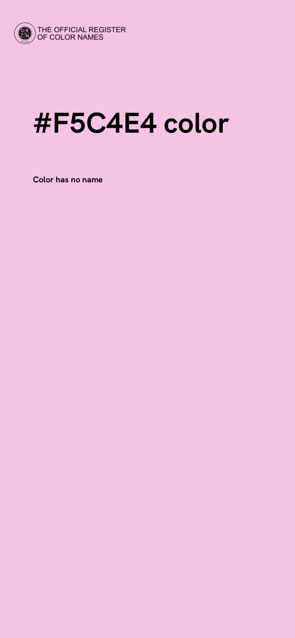 #F5C4E4 color image