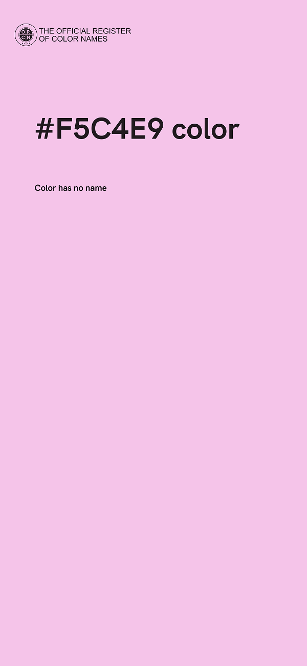 #F5C4E9 color image