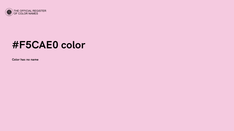 #F5CAE0 color image