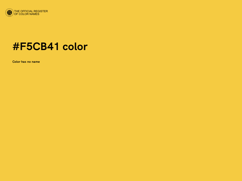 #F5CB41 color image