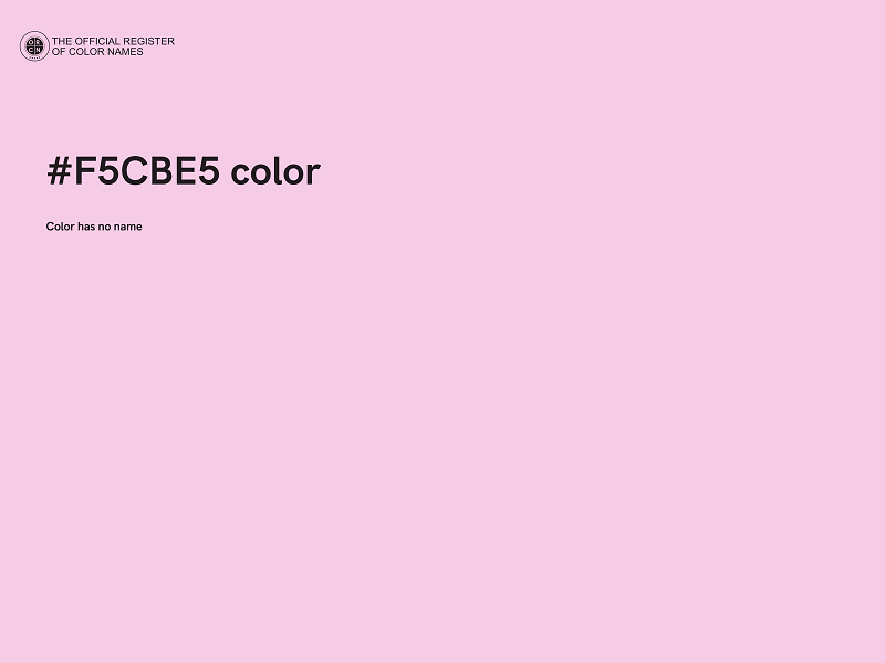 #F5CBE5 color image