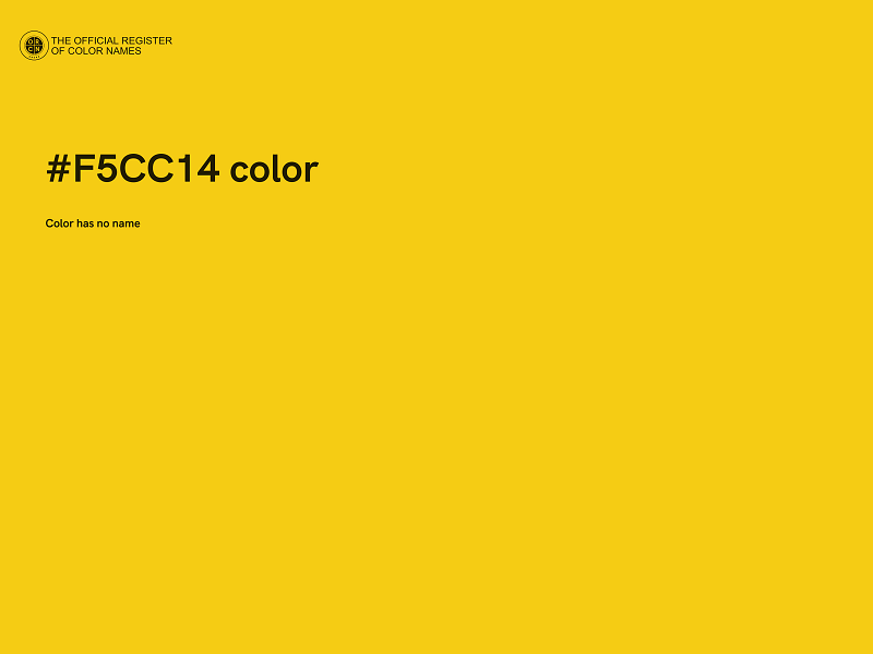 #F5CC14 color image