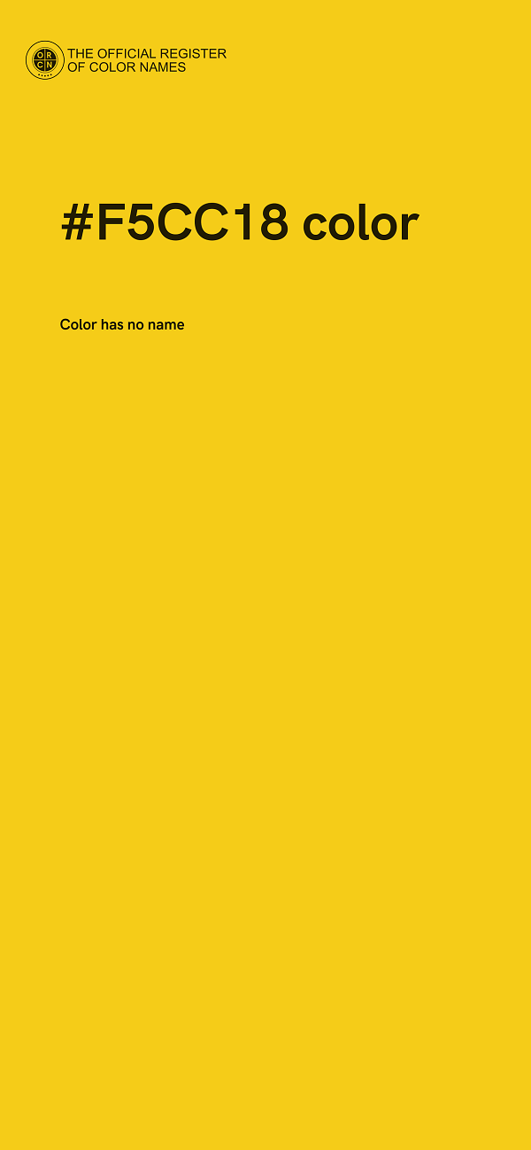 #F5CC18 color image