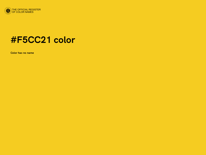 #F5CC21 color image