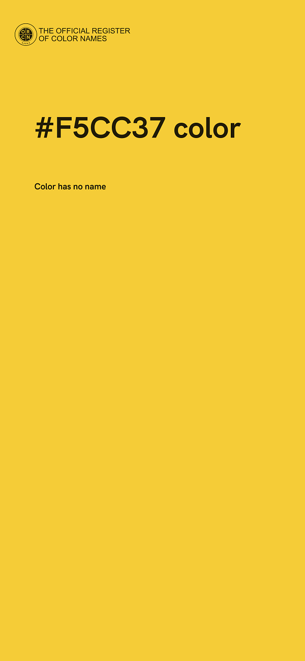 #F5CC37 color image