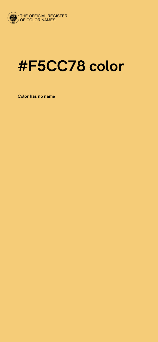 #F5CC78 color image