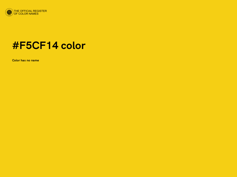 #F5CF14 color image
