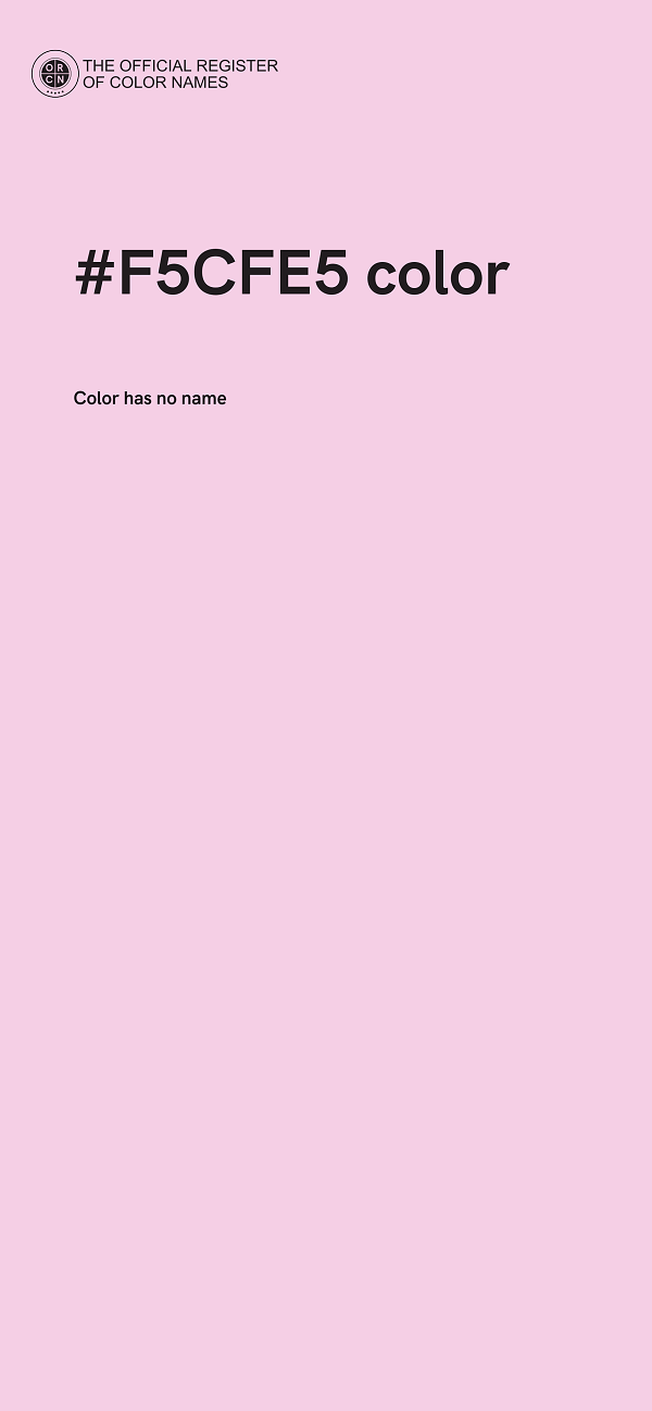 #F5CFE5 color image