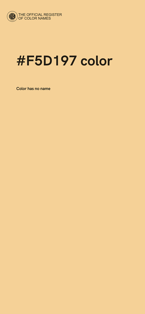 #F5D197 color image